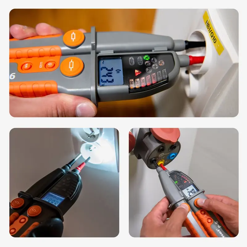 Sonel P-6 | Comprobador de Tensión Bipolar con RCD 14 p6 c