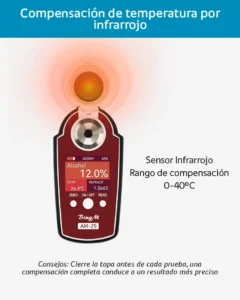 BingM AM-25 | Refractómetro Digital para Vino Alta Precisión 0-25% 16 am25 infrarrojo